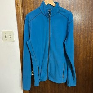 Eddie Bauer Large Tall Blue Full Zip Fleece Jacket